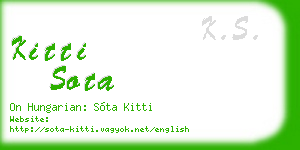 kitti sota business card